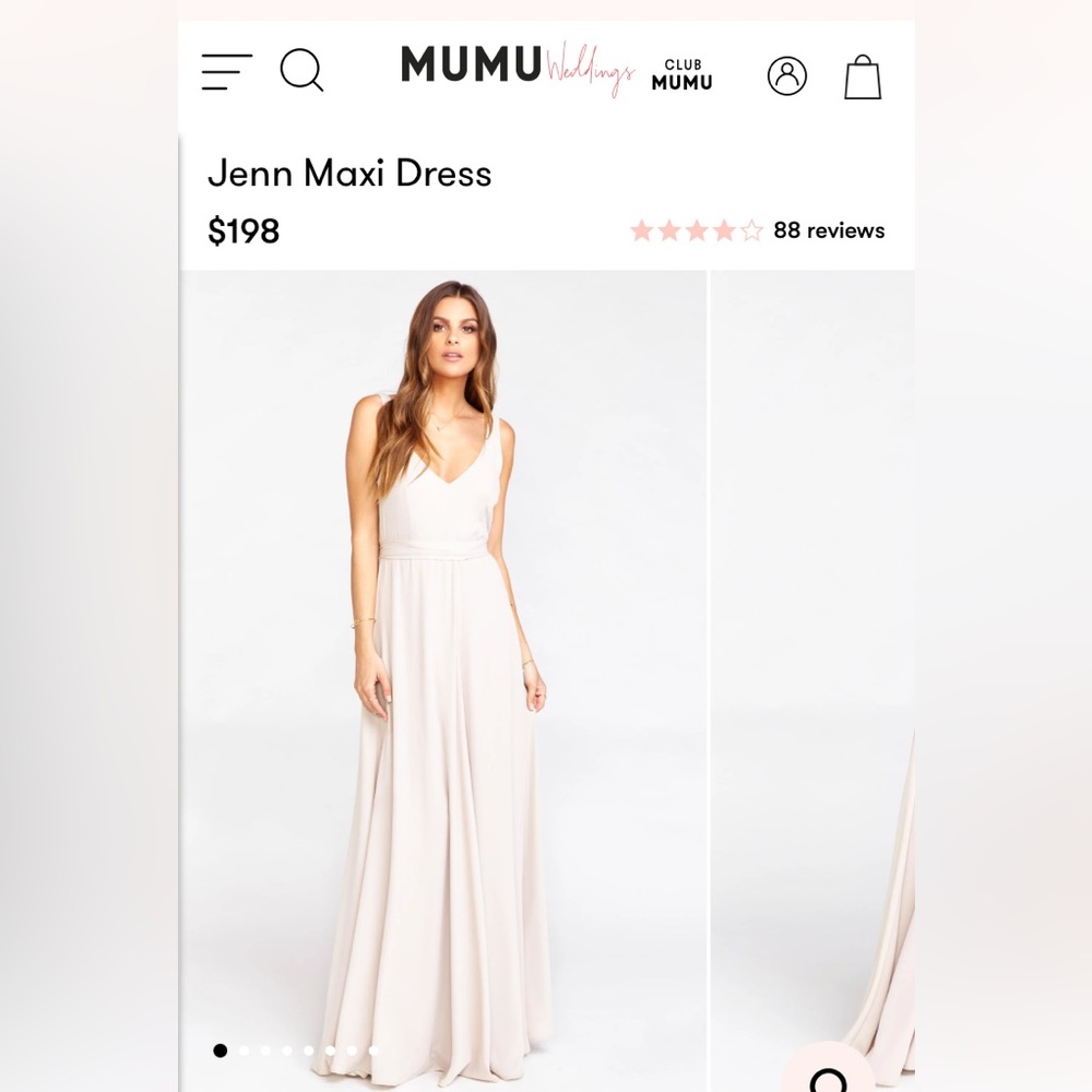 Show Me Your Mumu Jenn Maxi Dress in Show Me the Ring Crisp XXS